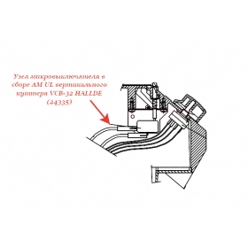 Узел микровыключателя в сборе AM UL для куттера/овощерезки Hallde