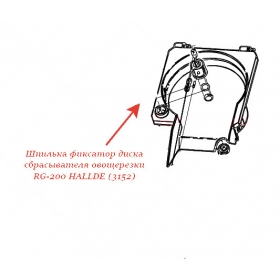 ШПИЛЬКА ФИКСАТОР ДИСКА СБРАСЫВАТЕЛЯ для овощерезки Hallde