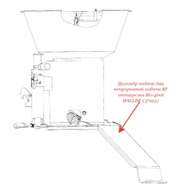 ЦИЛИНДР ПОДАЧИ ДЛЯ НЕПРЕРЫВНОЙ ПОДАЧИ  RF для овощерезки Hallde