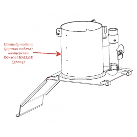 ЦИЛИНДР ПОДАЧИ (РУЧНАЯ ПОДАЧА) RG400i для овощерезки Hallde