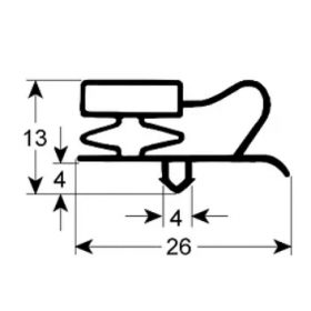 Kältedichtung Profil 9013 B 380mm L 585mm Steckmaß 629850