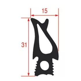 Türdichtung Profil 2732 B 465mm L 495mm VPE 1 für Modell Außen Steckmaß passend für FAGOR 629881