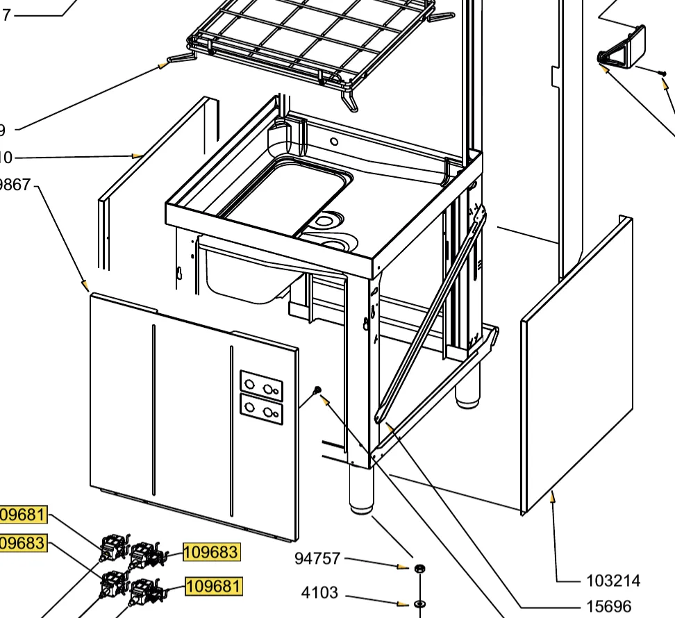 Деталировка посудомоечная машинка SMEG HTY500D_SI01