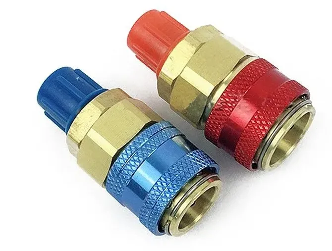 Муфта быстросъемные QC12HL 180° комплект 400QC12L/H с вентилем 180° 1/4 SAE(нарунж низк/высок давл)