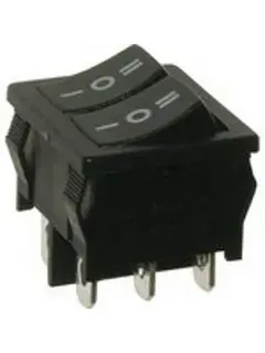 MRS-2103A-C0, Переключатель черный ON-OFF-ON (6A 250VAC) DPDT 6P\Jietong Switch