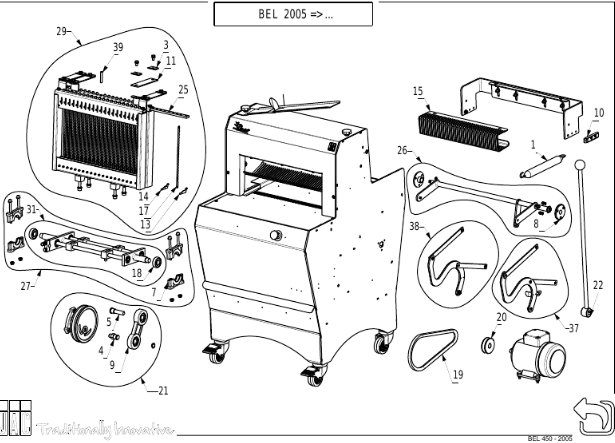 Деталировка для BEL 450 - 2005 - 1BM0004734light