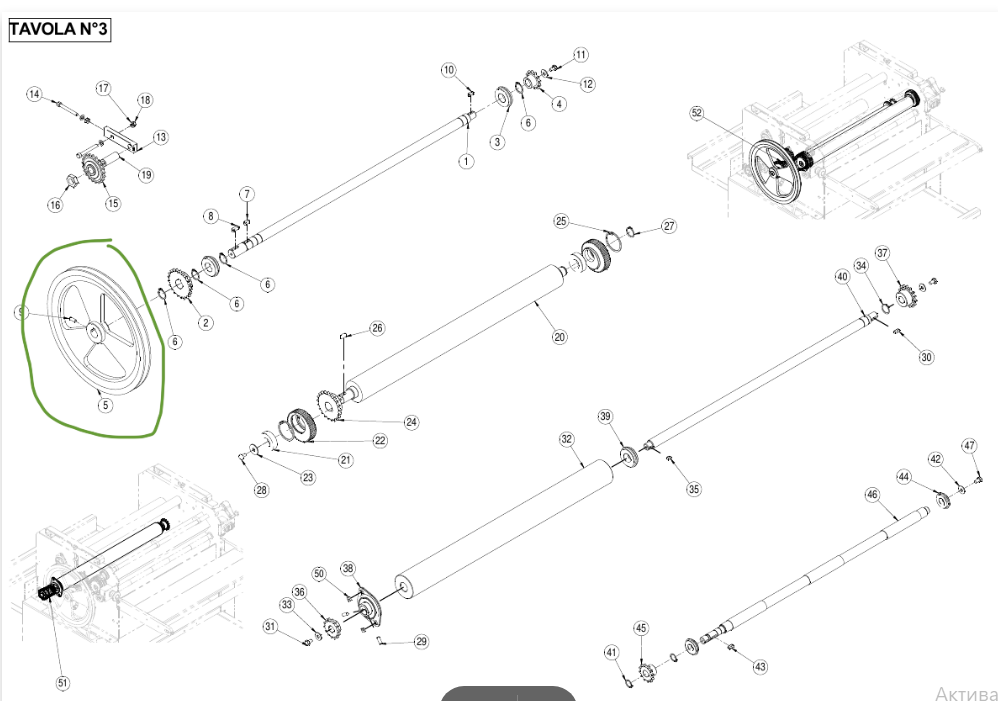 Деталировка для Tavola 3 Esploso Roll 26_