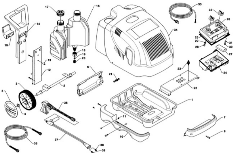 Деталировка для Мойка с нагревом воды Silver Jet Ds 2930T