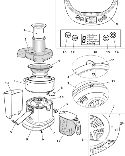 Деталировка для INDUSTRIAL JUICER  LISTINO RICAMBI (1)
