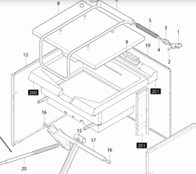 Деталировка для сковороды опрокидывающайся Angelo-Po 1G1BR1E