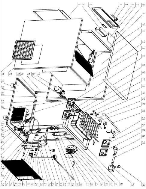 Деталировка для BF-50 explode view with parts list (2)