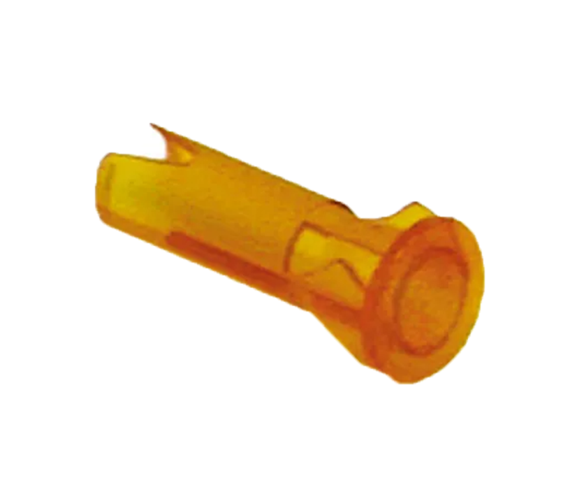 Патрон для сигнальной лампочки ø10мм жёлт. кругл.