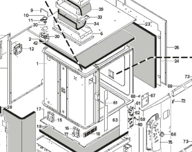 Деталировка для пароконвектомата газ. Angelo-Po FM1221G1