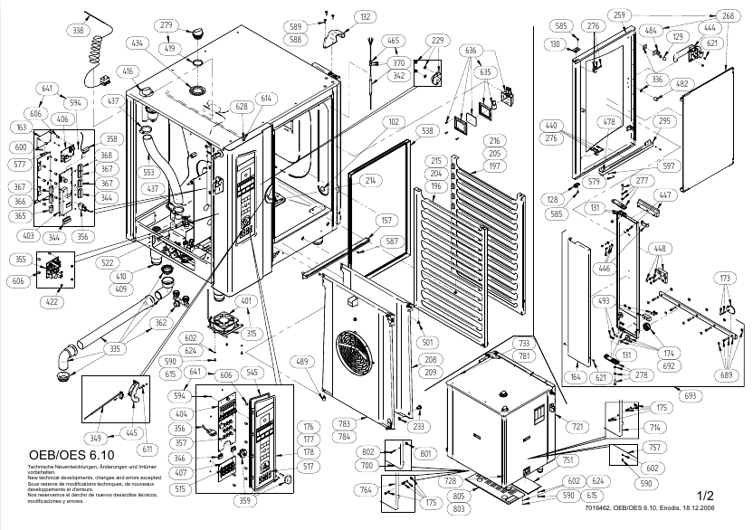 Деталировка для Пароконвектомат Convotherm OEB6.10-3NPE-400V 