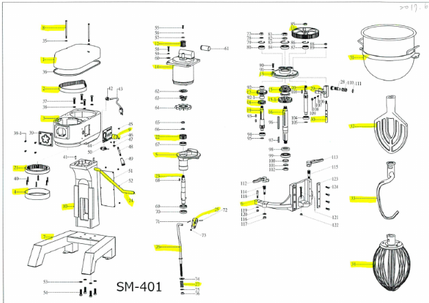 Деталировка для Parts Drawing for SM-401