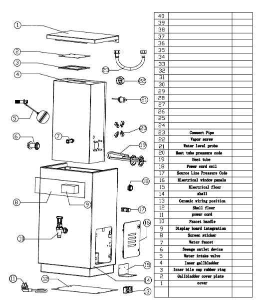 Деталировка для CWB-30 60