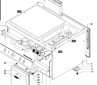 Деталировка для плиты с панелью накаливания Angelo-Po 2D1TPCG