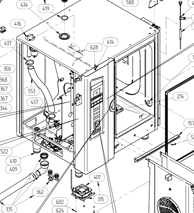 Деталировка параконвектомата Convotherm OEB6.10