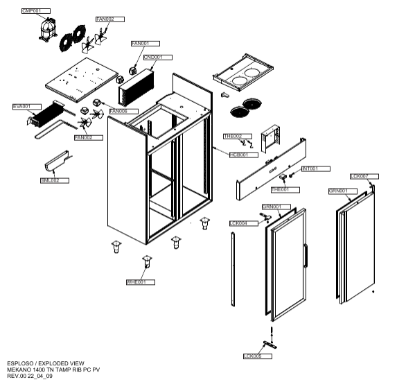 Деталировка для ARMADIO 1400 TN TAMP RIB PC PV