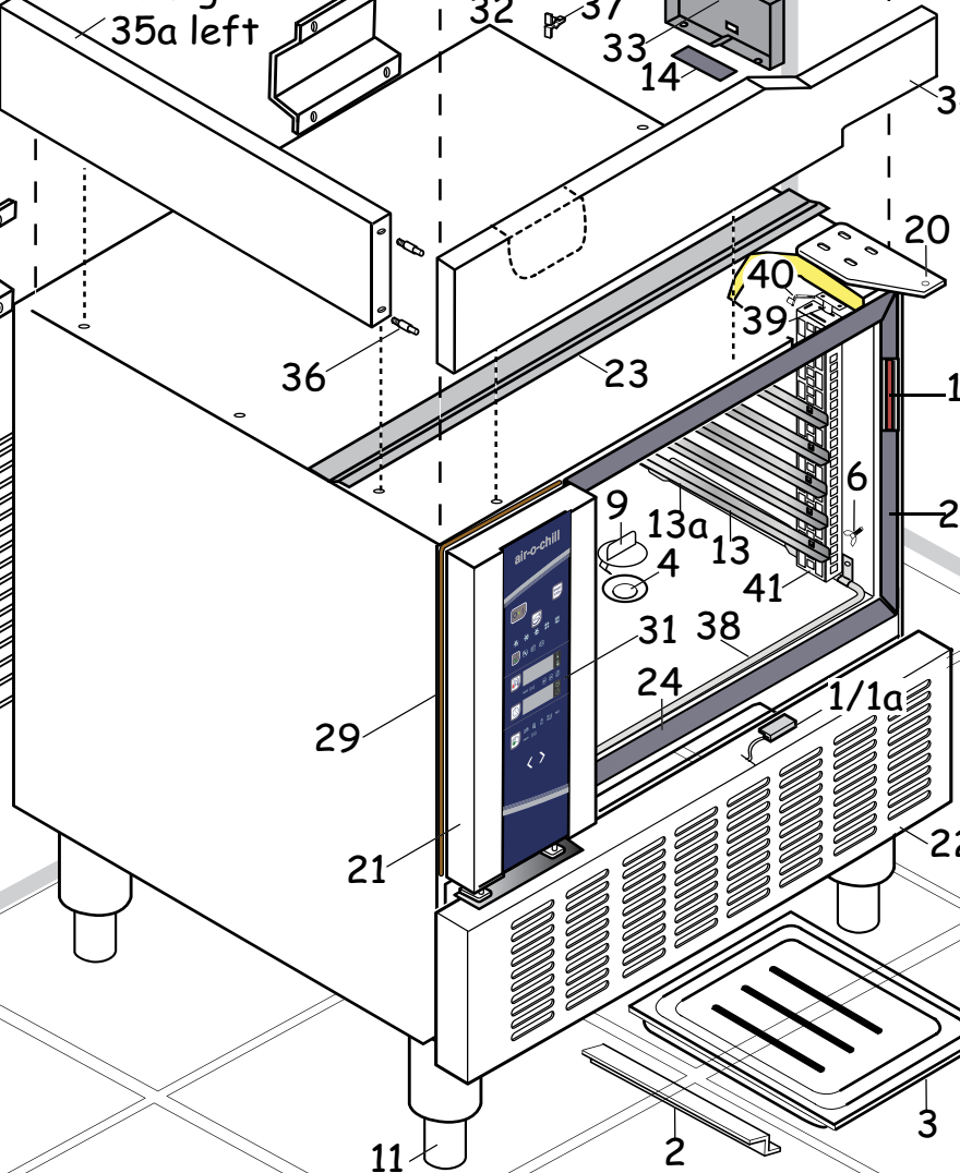 Деталировка для Electrolux Blast Freezer 6 GN 1/1