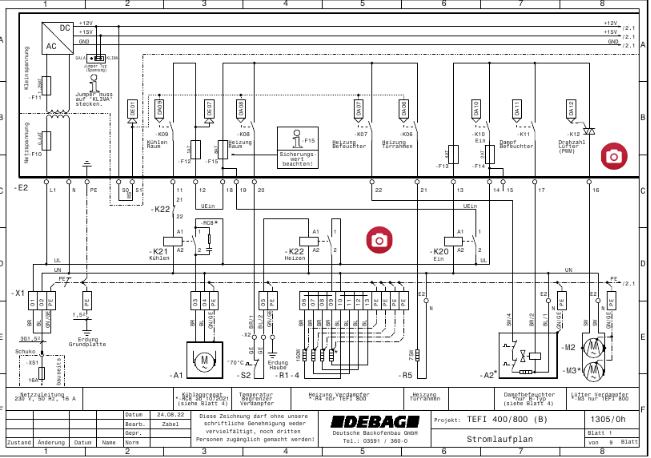 Деталировка для DEBAG TEFI 400/800