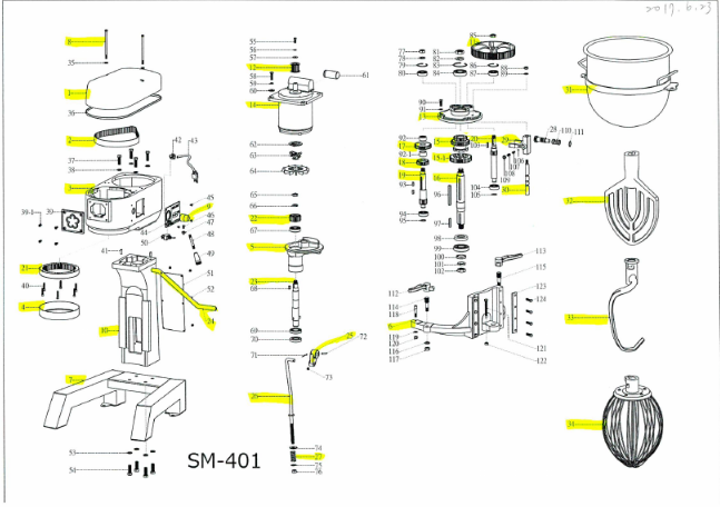 Деталировка для Parts Drawing for SM-401 (1)